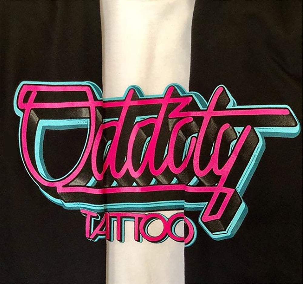 Oddity Tattoo neon design Tshirts